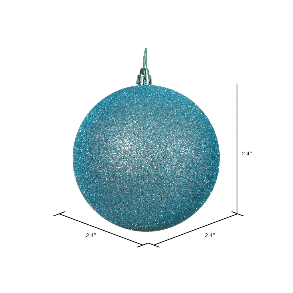 Vickerman 2.4" Christmas Ornament Ball, Silver Shiny Finish, Shatterproof Plastic, UV Resistant, Holiday Christmas Tree Decoration, 24 Pack