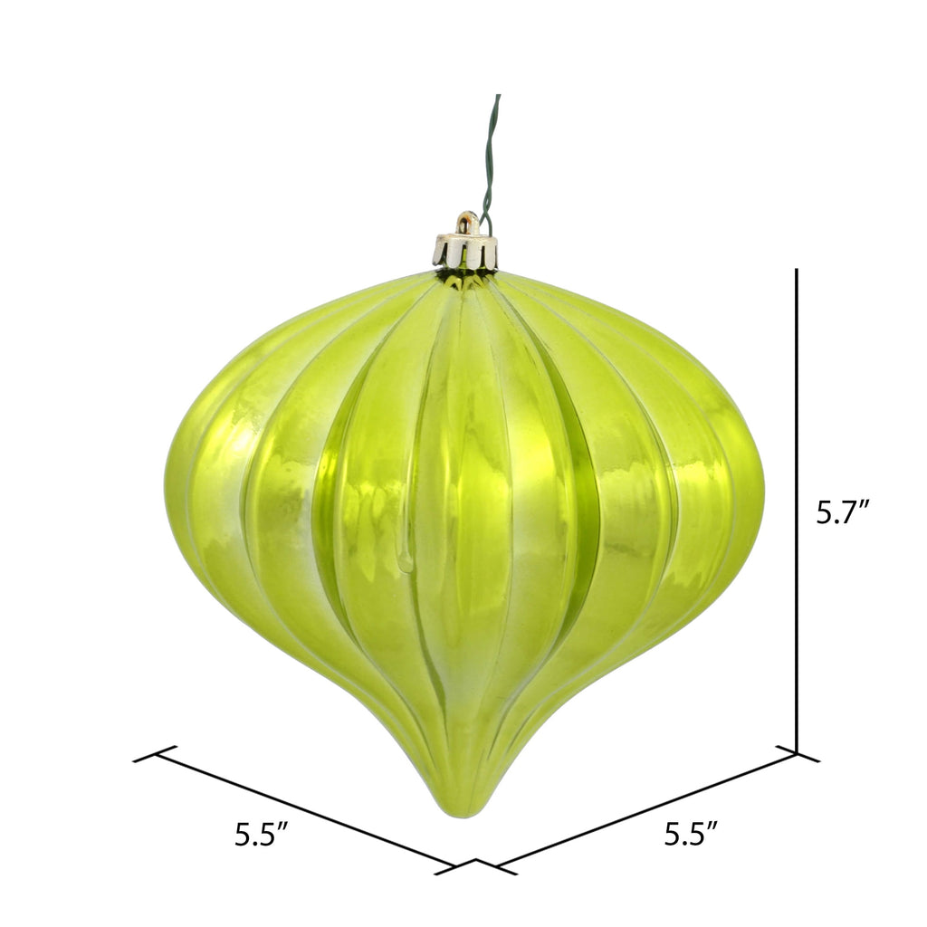 Vickerman 5.7" Burnished Orange Matte Onion Christmas Ornament, UV treated, Set of 3