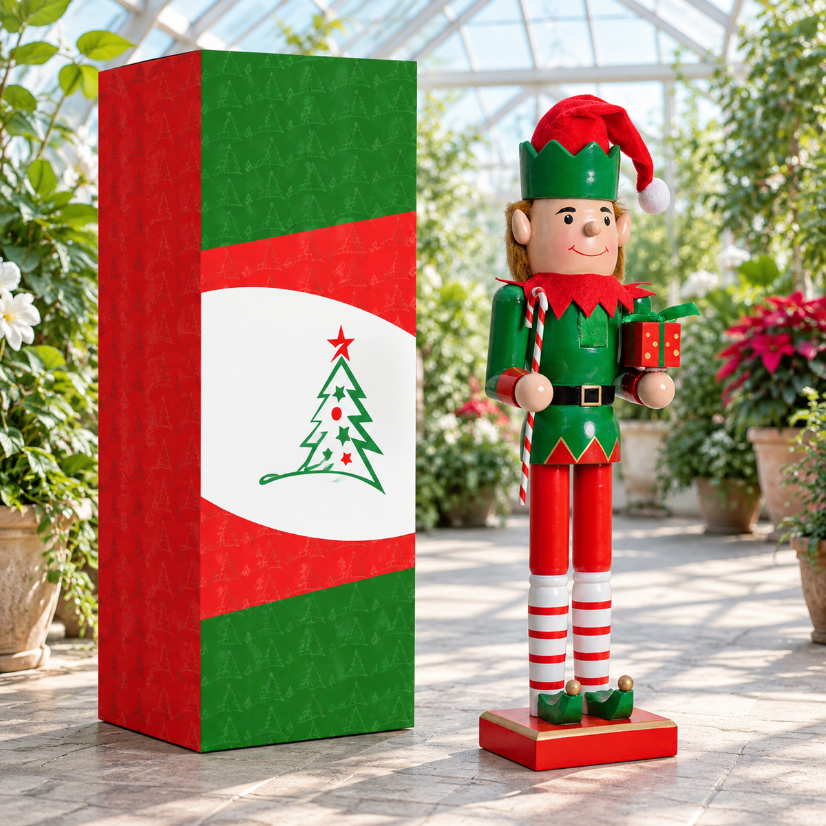 15.75 Inch Wooden Christmas Nutcracker Decorative Holiday Figure