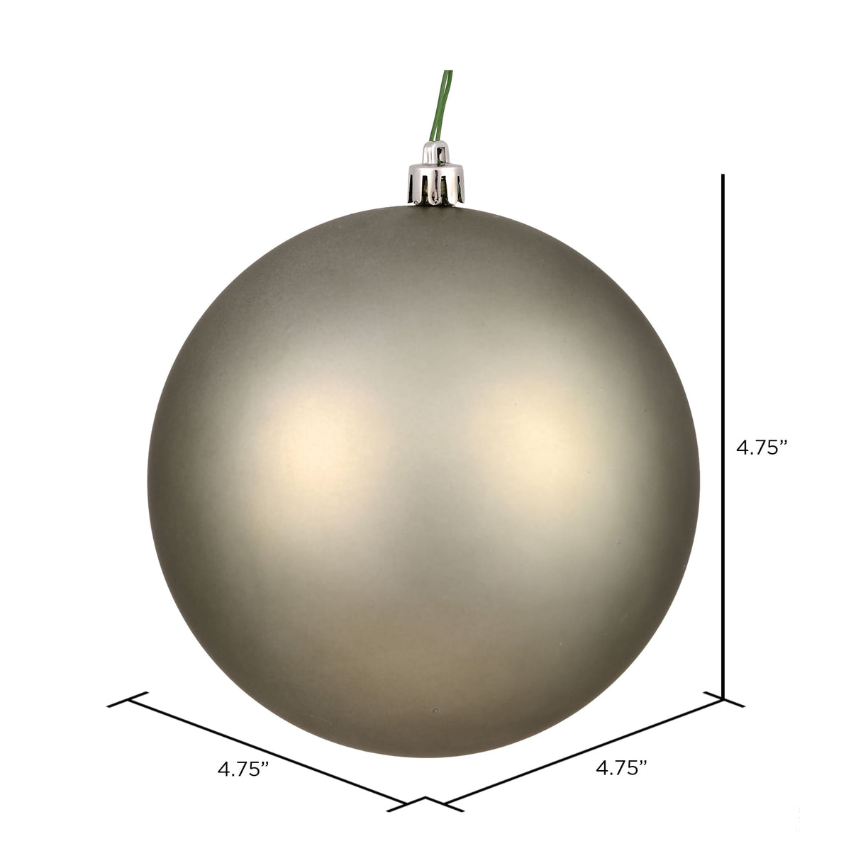 Vickerman 4.75" Midnight Blue Matte Ball Ornament, 4 per Bag