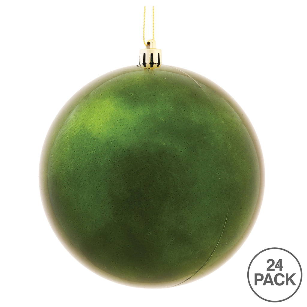 Vickerman 2.4" Christmas Ornament Ball, Silver Shiny Finish, Shatterproof Plastic, UV Resistant, Holiday Christmas Tree Decoration, 24 Pack