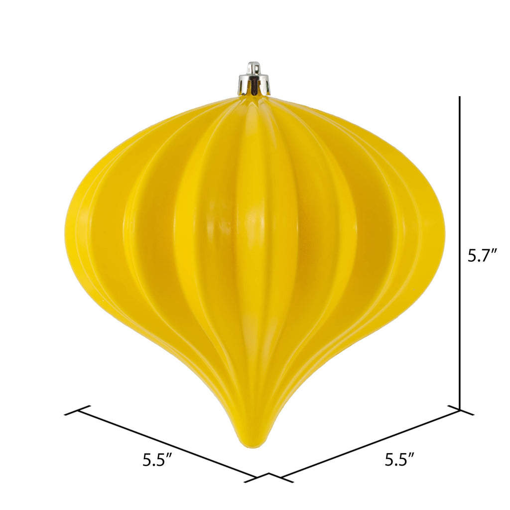 Vickerman 5.7" Burnished Orange Matte Onion Christmas Ornament, UV treated, Set of 3