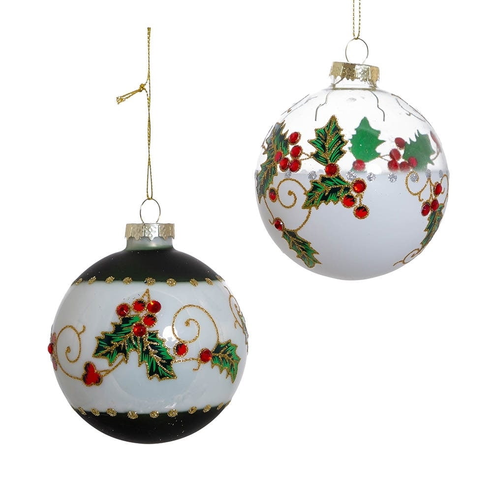 Kurt S. Adler GG0975 Ornament Set, White, Red, Green
