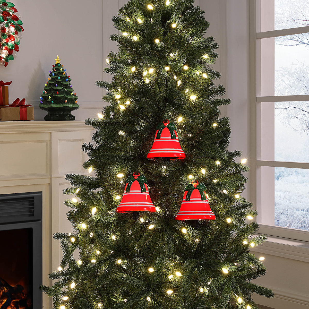 Mr. Christmas Blow Mold Pathway Bells with Lights and Sounds