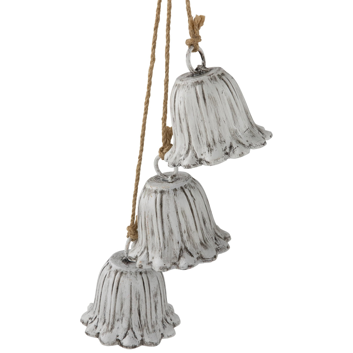 Northlight Fluted Bell Trio Christmas Decorations - 20" - White - Set of 2