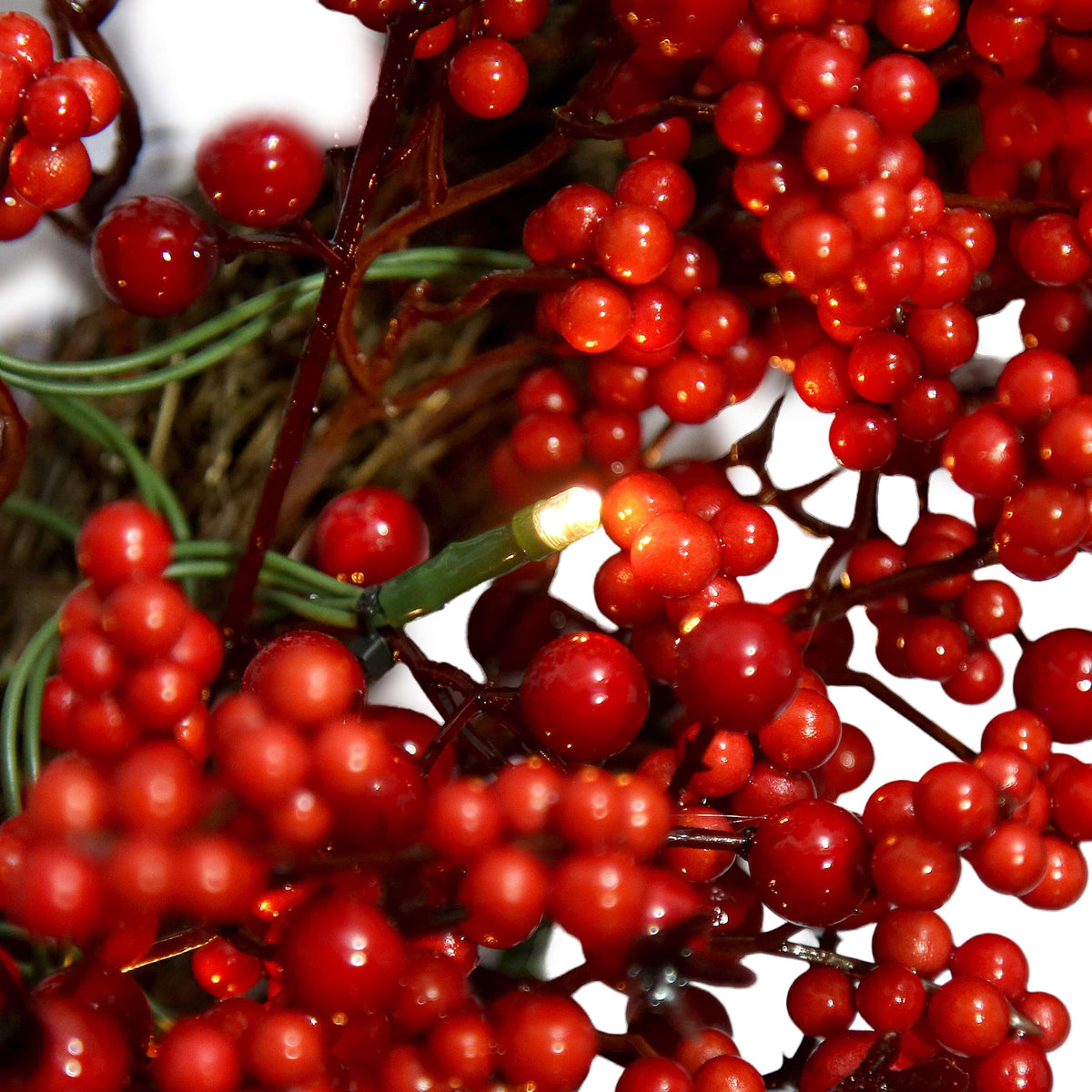24" Red Berry Christmas Wreath By Holiday Time