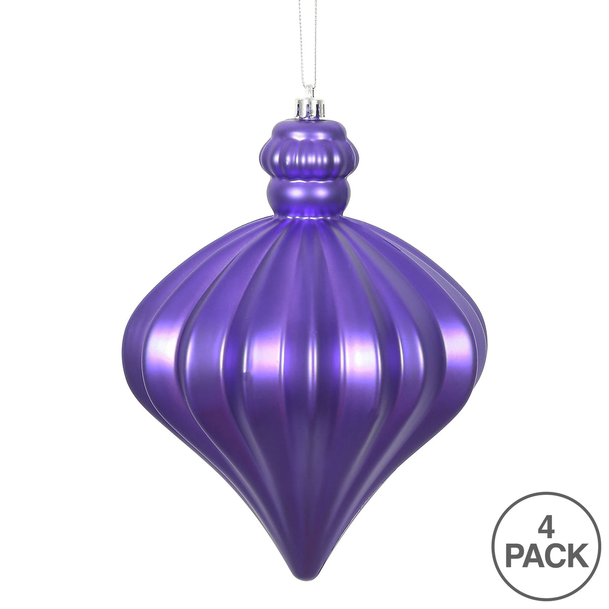 Vickerman 6" Periwinkle Matte Onion Drop 4/Bg