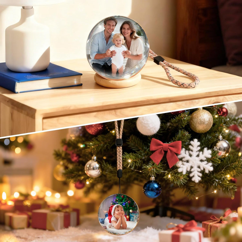 Memory Orb Video Player, K9 HD Screen,4GB Digital Frame, Rechargeable Crystal Ball Keepsake for Wedding, Anniversary, Pet Memorial & Valentine's Gift