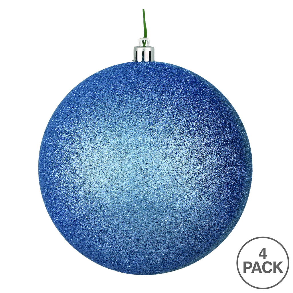Vickerman 4.75" Midnight Blue Matte Ball Ornament, 4 per Bag