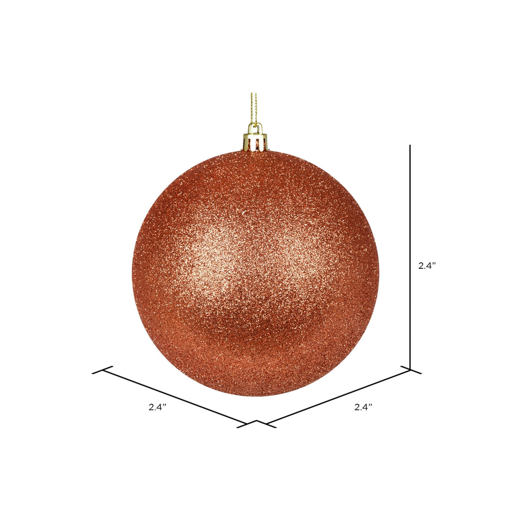 Vickerman 2.4" Christmas Ornament Ball, Silver Shiny Finish, Shatterproof Plastic, UV Resistant, Holiday Christmas Tree Decoration, 24 Pack