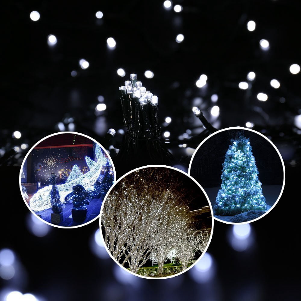 Somnr Christmas Lights Solar String Lights 72ft 200 LED Fairy Lights 8 Modes Ambiance Lighting for Outdoor Patio Lawn Landscape Garden Home Wedding (MultiColor)