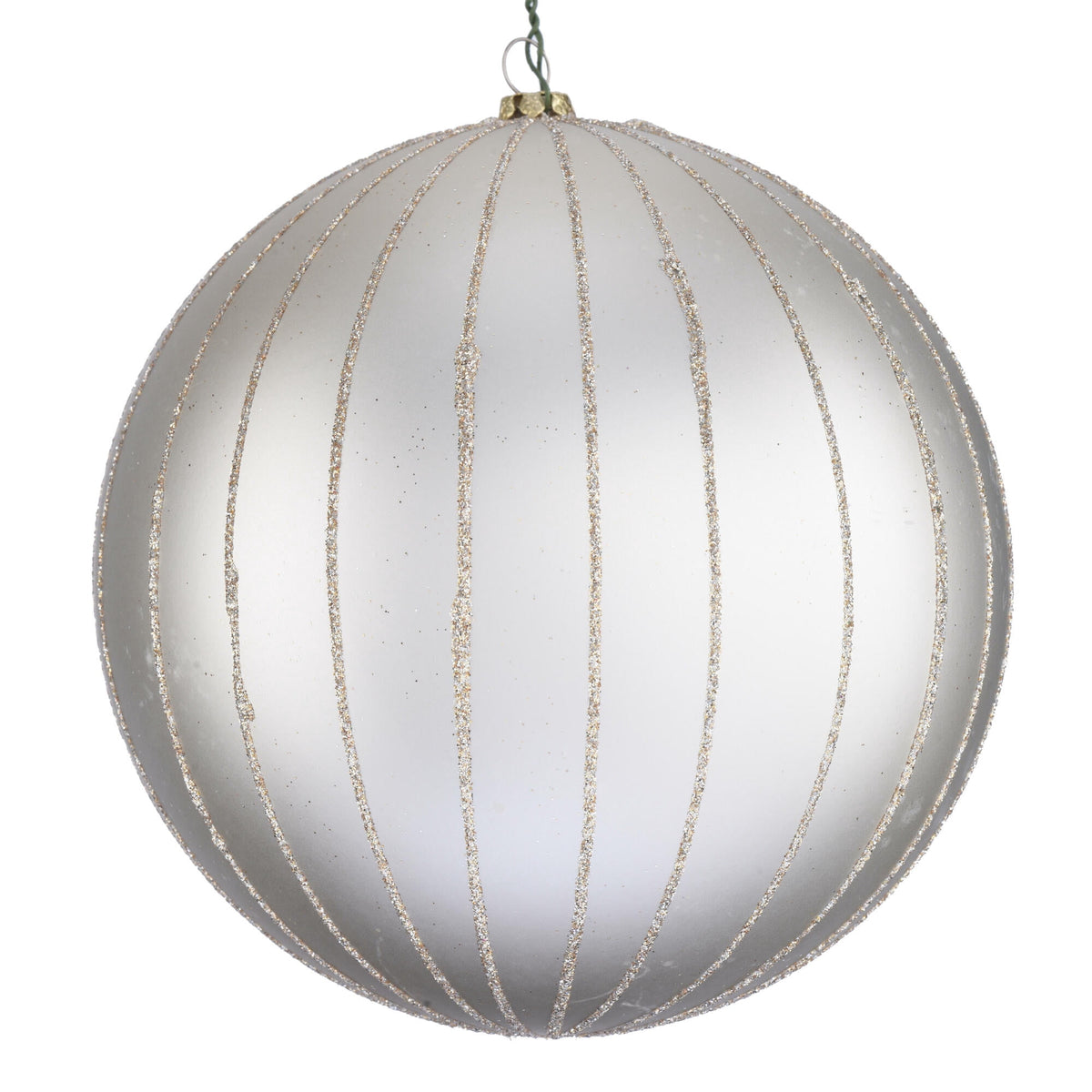 Vickerman 6" Rose Gold Matte Glitter Ball Christmas Ornament, 2 pieces per bag