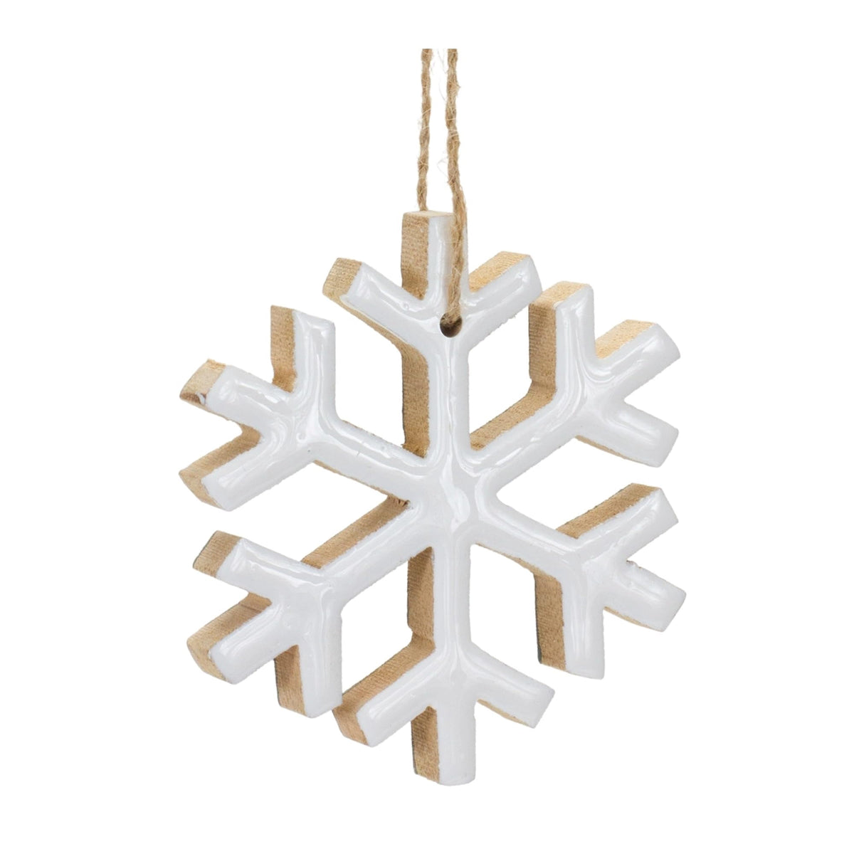 Melrose International LLC Snowflake Ornament (Set of 12) 4"H MDF