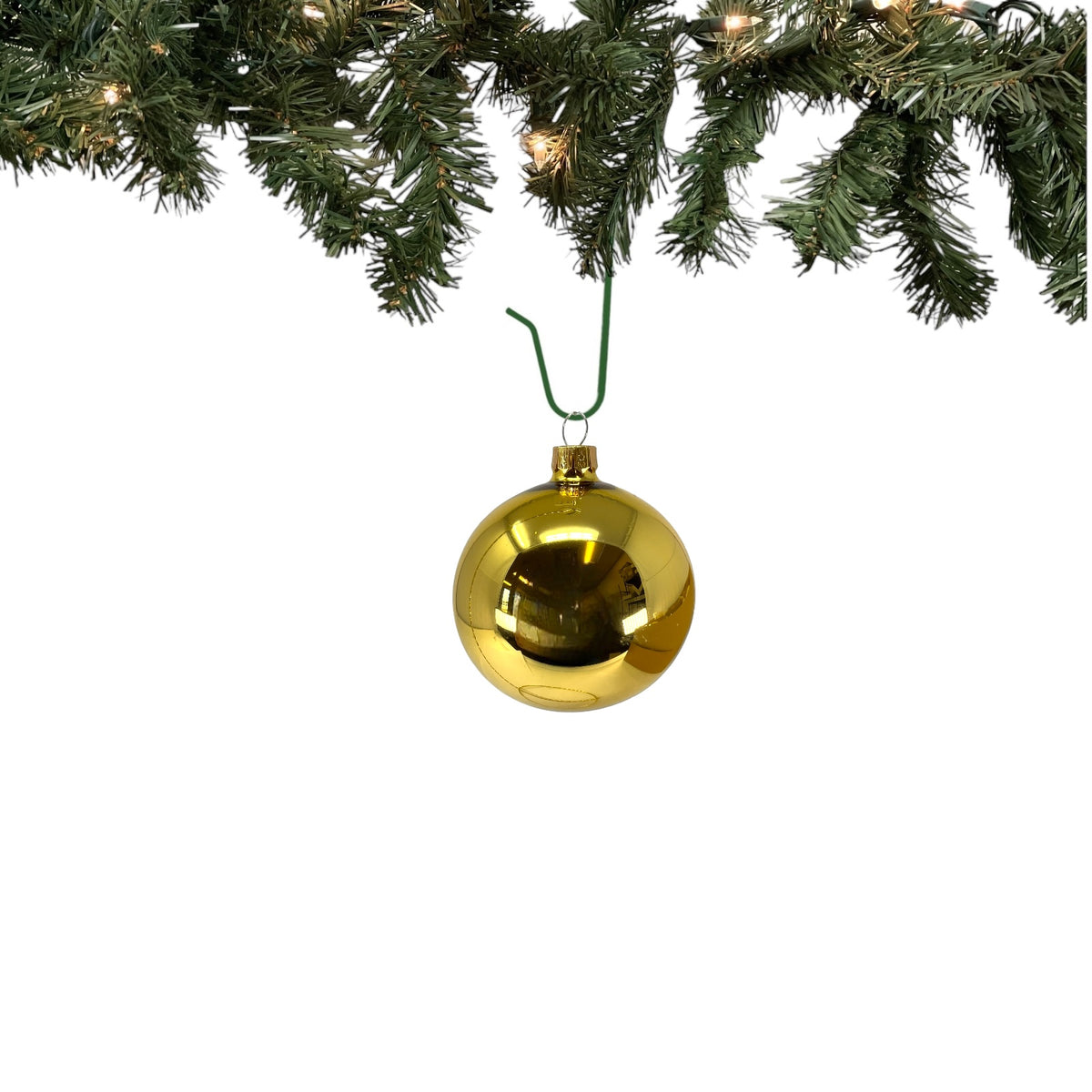 Pinnacle Peak Trading Gold Shiny and Matte Polish Glass 80mm Ball Bauble Ornaments 6 Piece Made in Poland 3.1 Inch