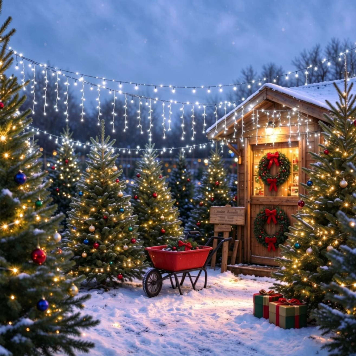 Scidweet Christmas Icicle String Lights, 33ft 400 LED Fairy Twinkle Lights 8 Modes Plug in Light for Holiday Wedding Party Home Indoor Outdoor Decoration, Cool White
