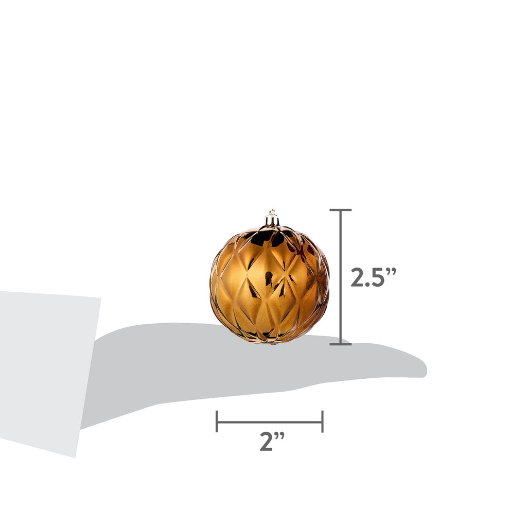 My Texas House 62-Count Gold and White Shatterproof Christmas Ornaments
