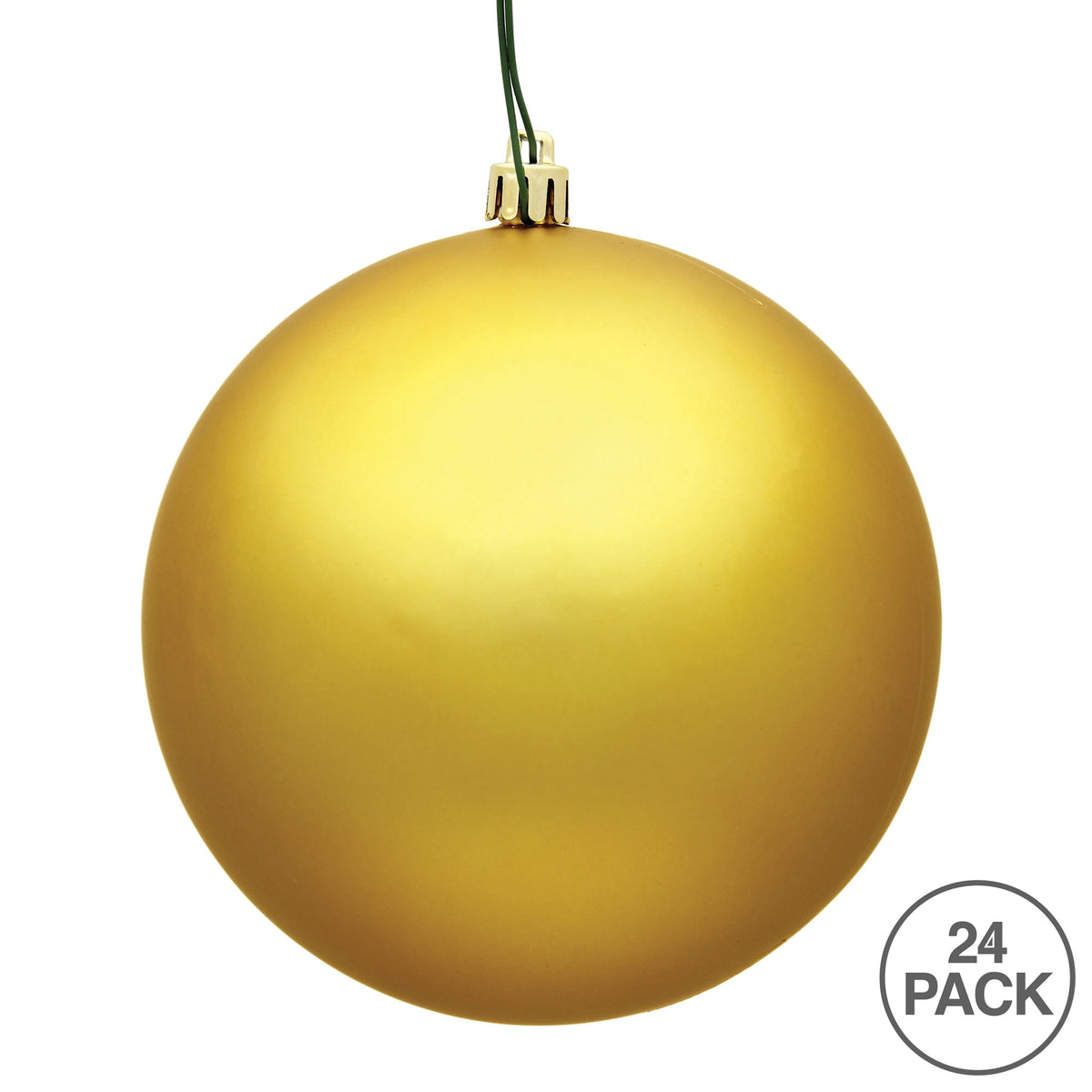 Vickerman 2.4" Christmas Ornament Ball, Silver Shiny Finish, Shatterproof Plastic, UV Resistant, Holiday Christmas Tree Decoration, 24 Pack