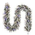 Snow-Flocked Hamilton Pre-Lit Color-Changing LED Artificial Christmas Garland, Green, 9', by Holiday Time