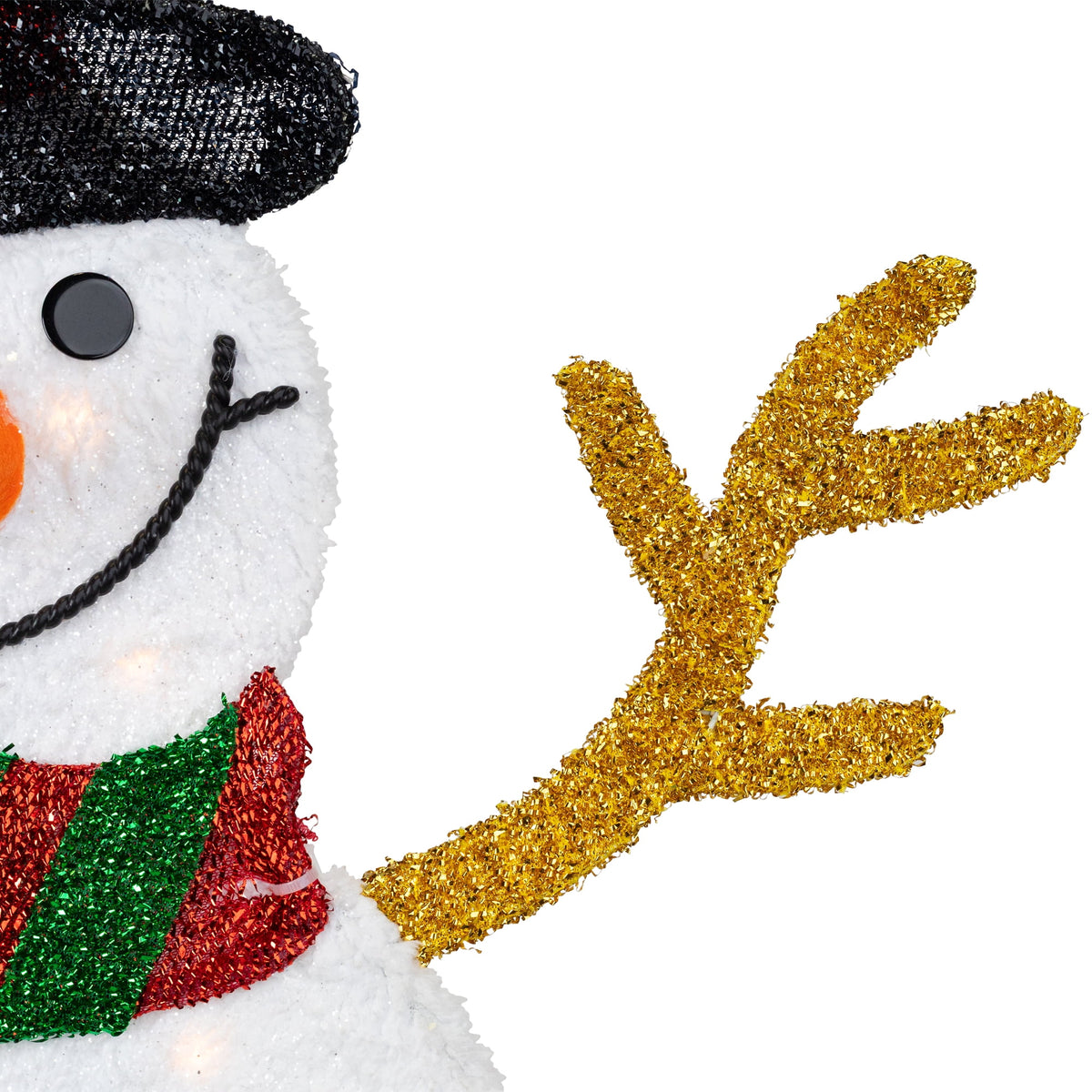 Northlight Lighted Smiling Snowman with Gifts Outdoor Christmas Decoration - 31" - Clear Lights