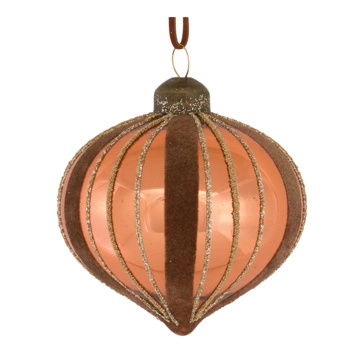 Melrose International Copper Glass Holiday Ornament (Set of 12)