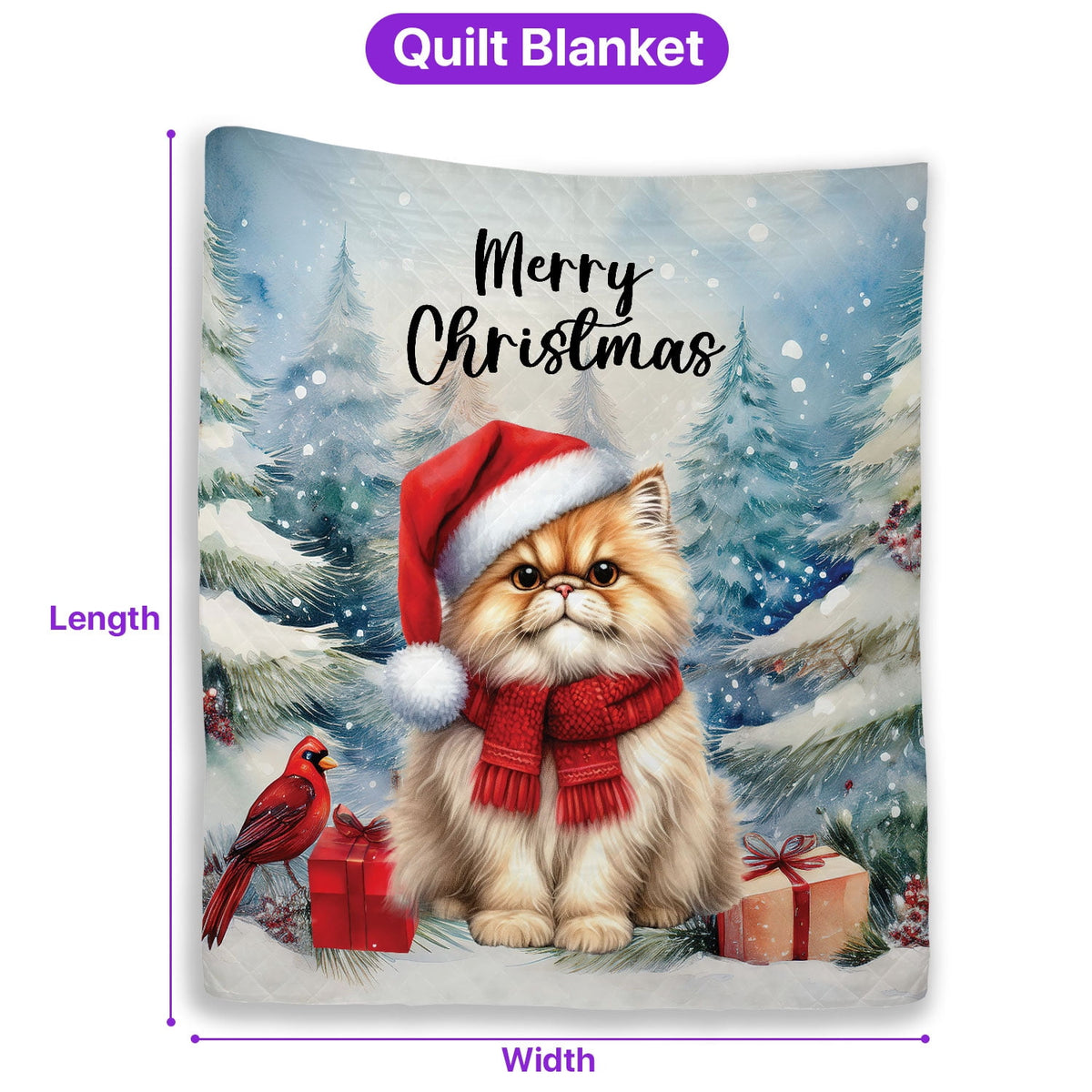 Merry Christmas Sphynx Enjoys Catmas Winter Xmas Holiday Quilt Bedding Set Cat Lover Kitten Owner Gifts Idea 1 Blanket Bed Cover 2 Pillowcases - 02022
