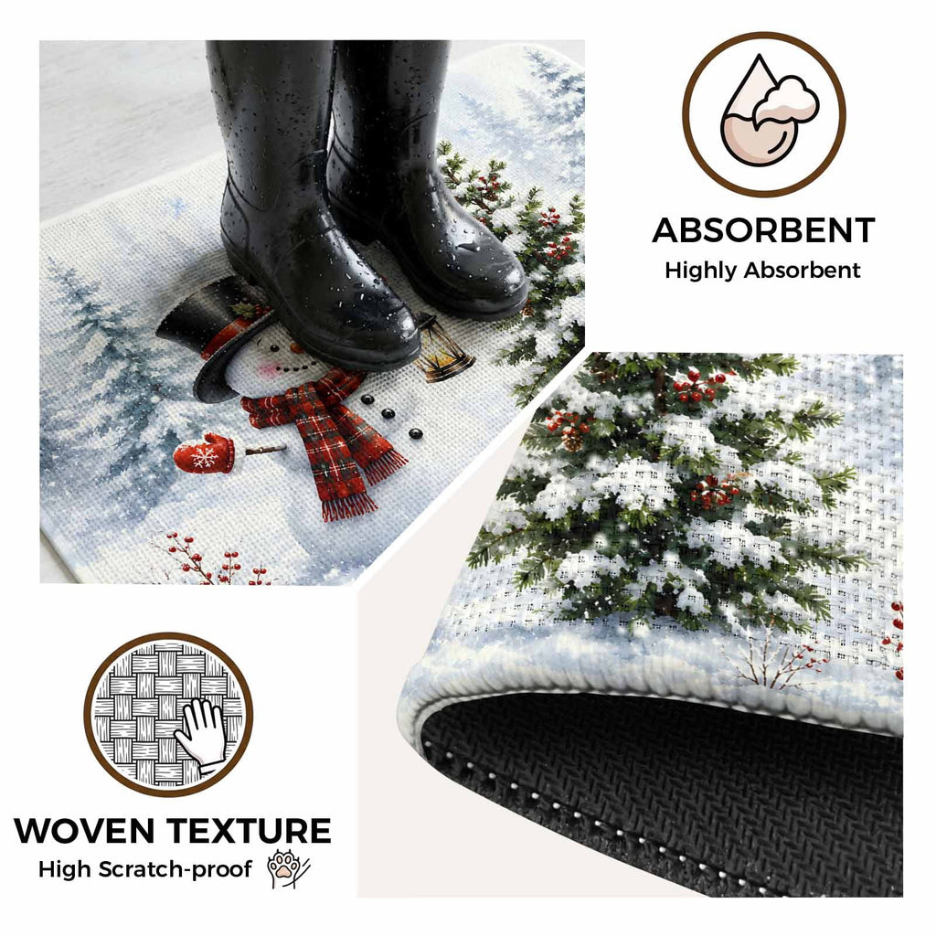 Red Truck Christmas Washable Area Rugs for Living Room Bedroom, Large Non Slip Indoor Floor Carpet Absorbent Xmas Tree Gnomes Navy Blue Snowflake Door Mat Rugs for Bathroom Entryway 63"x90.6"