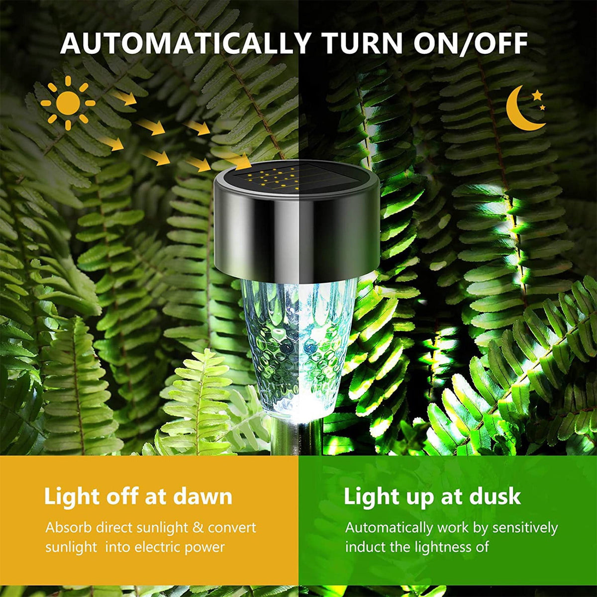 Ovzne Solar Lights for Outside Pathway 8 Pack, Super Bright Over 12 Hours Solar Walkway Driveway Lights, Waterproof Outdoor Solar Lights for Yard Garden Path Patio (10PCs:Cool White)
