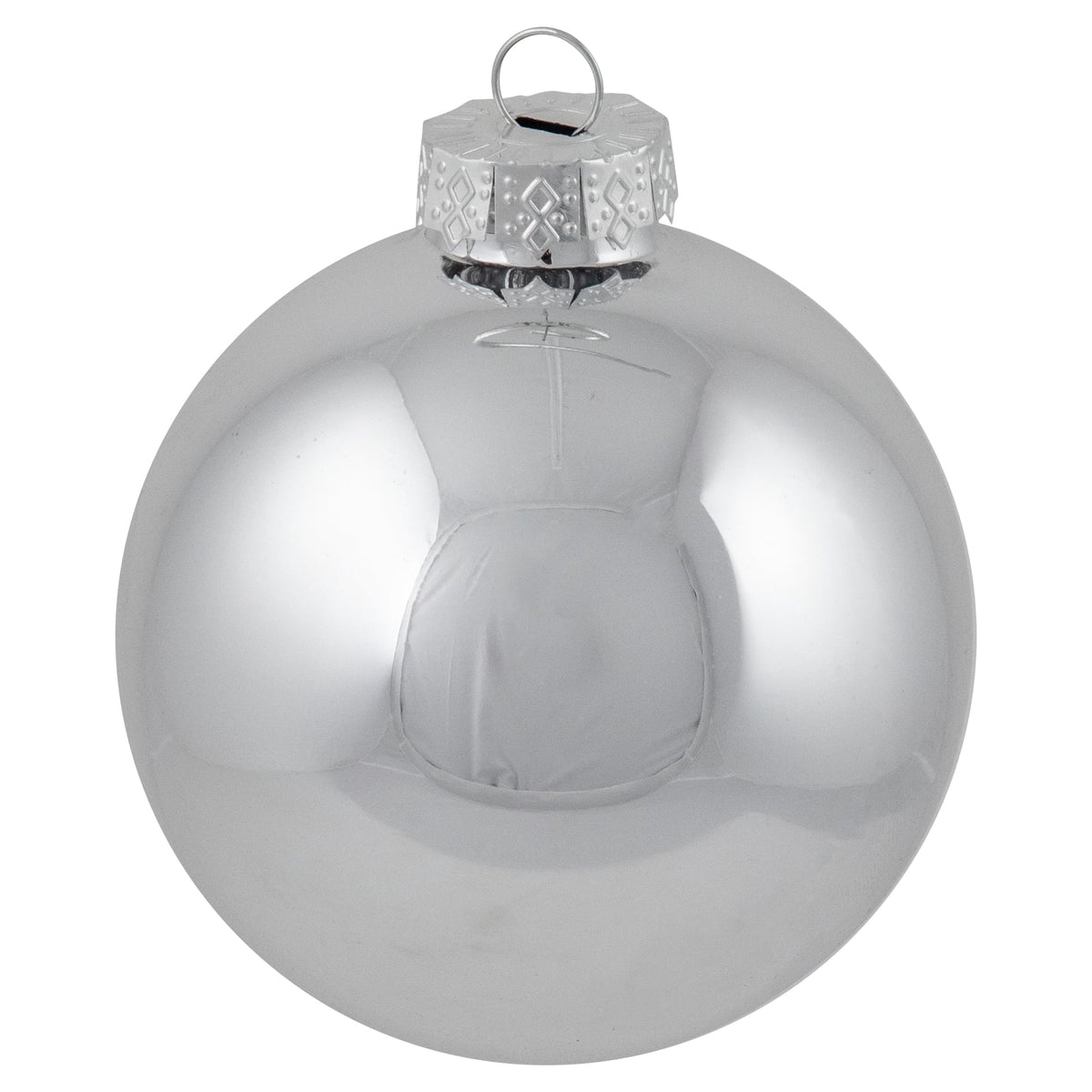 Northlight 2-Finish Christmas Glass Ball Ornaments - 4" & 3.25"- Silver - 72ct