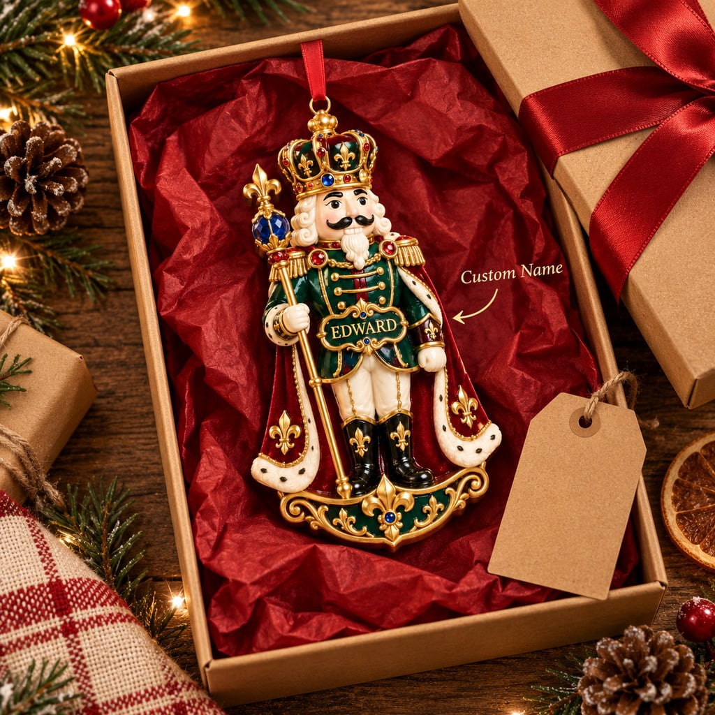 Personalized Christmas Ornament Royal Nutcracker With Custom Name