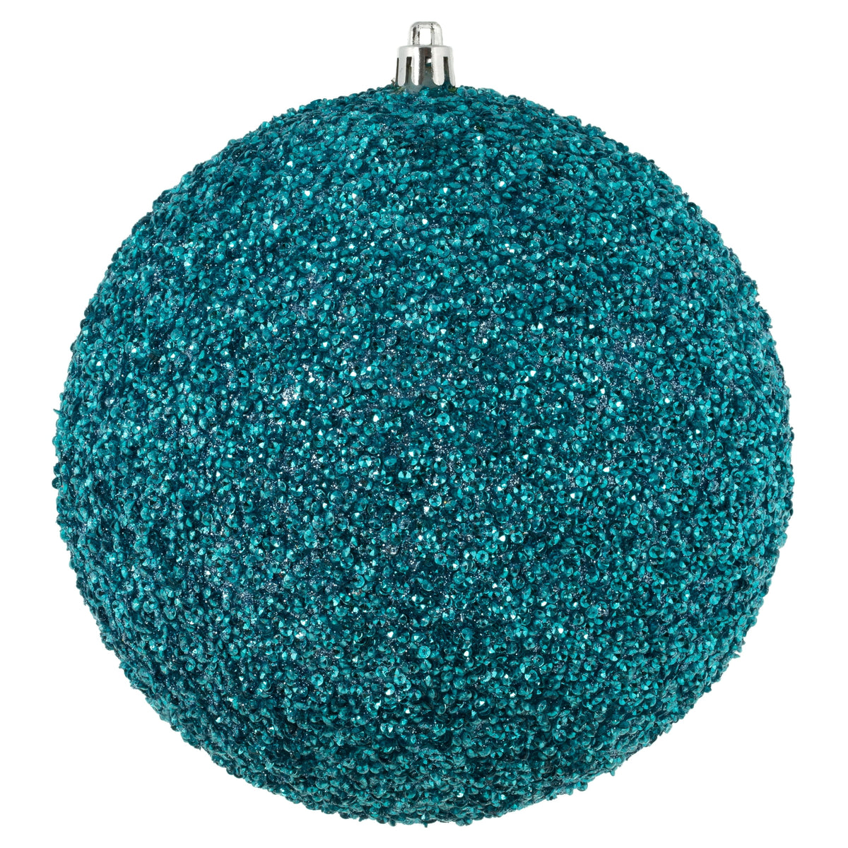 Vickerman 6" Turquoise Beaded Ball Ornament, 4 per Bag