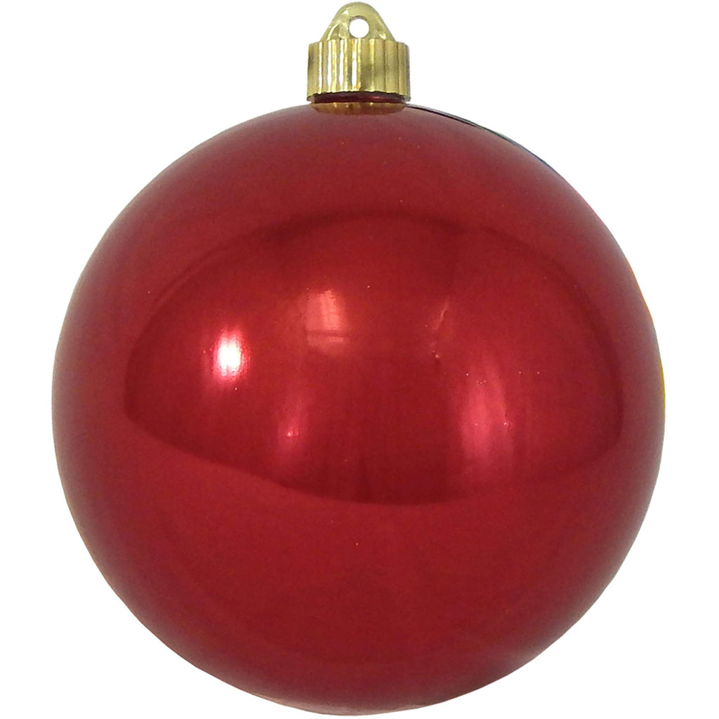 Christmas By Krebs Ornament, Large Commercial Grade Indoor and Outdoor Shatterproof Plastic, UV and Water Resistant Ball Ornament Decorations (Shiny Azure Blue, 12 inch (300mm))