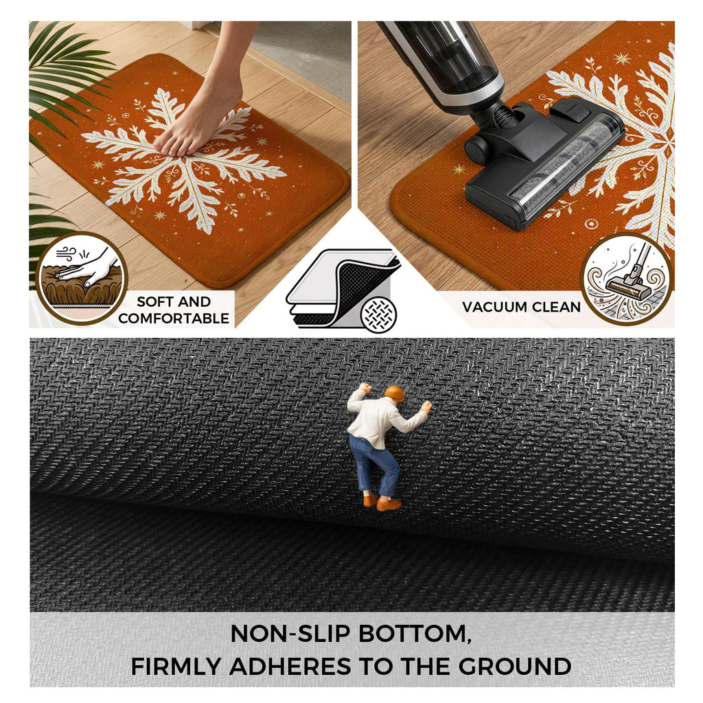 Red Truck Christmas Washable Area Rugs for Living Room Bedroom, Large Non Slip Indoor Floor Carpet Absorbent Xmas Tree Gnomes Navy Blue Snowflake Door Mat Rugs for Bathroom Entryway 63"x90.6"