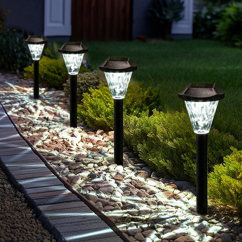 16-Pack Solar Pathway Lights, High-Efficiency Waterproof Outdoor Solar Lights for Garden,Lawn and Yard,Cold White Solar Powered Landscape Lighting