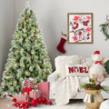 Acpouw 6FT Christmas Tree with 300 Warm White LED Lights – 988 PVC & Hard Needle Tips, 66 Pine Cones, Hinged Branch Design, Sturdy Metal Stand – Full Realistic Holiday Tree