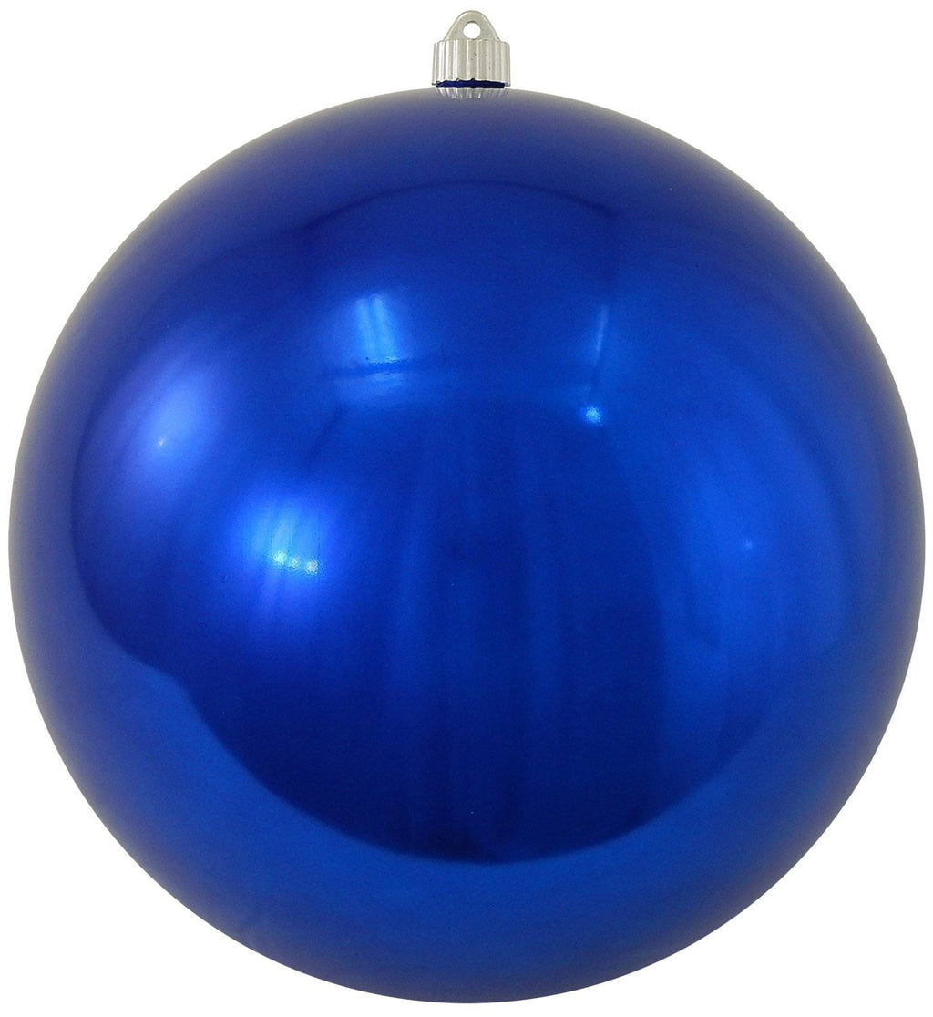 Christmas By Krebs Ornament, Large Commercial Grade Indoor and Outdoor Shatterproof Plastic, UV and Water Resistant Ball Ornament Decorations (Shiny Azure Blue, 12 inch (300mm))
