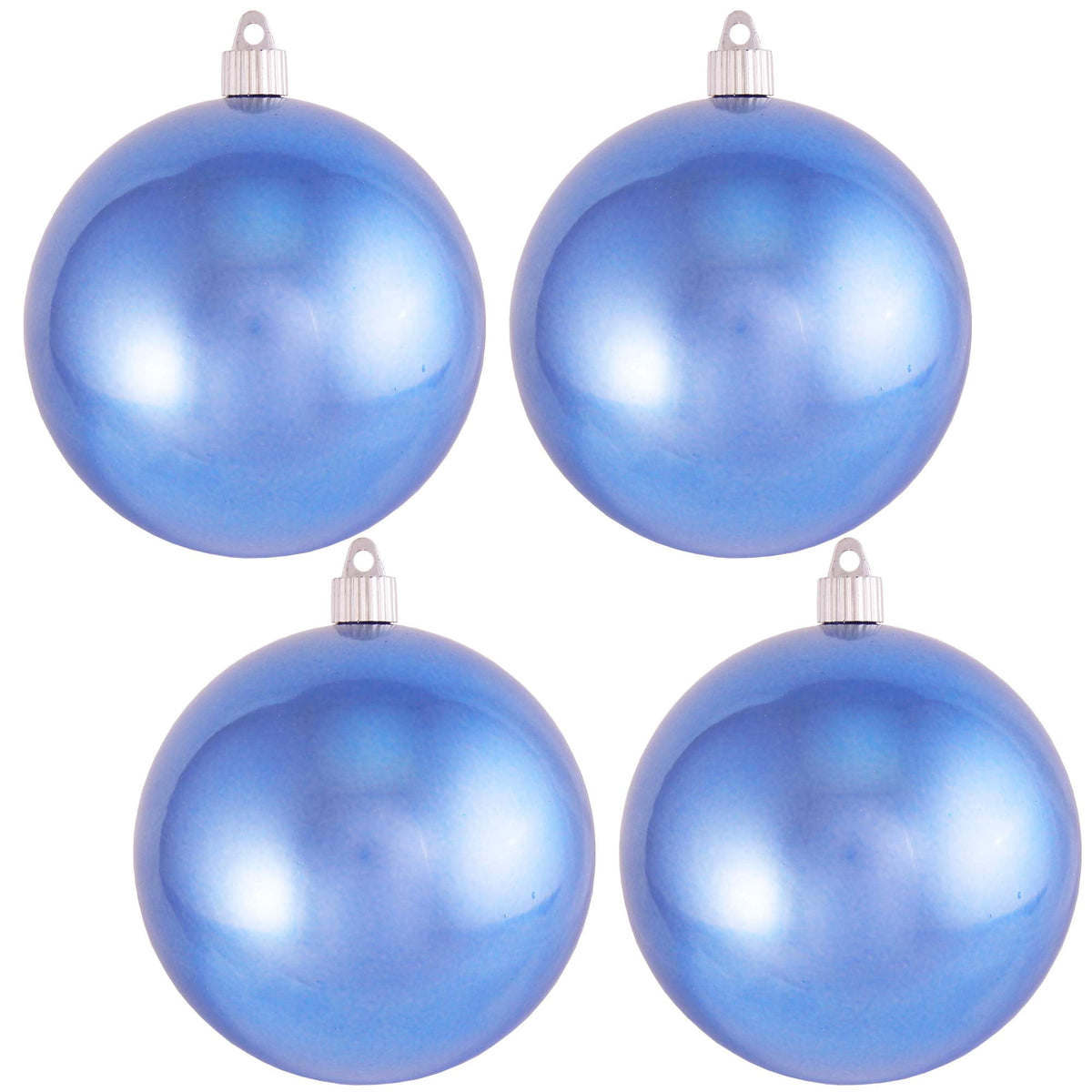 Christmas By Krebs Ornament, Large Commercial Grade Indoor and Outdoor Shatterproof Plastic, UV and Water Resistant Ball Ornament Decorations (Shiny Azure Blue, 12 inch (300mm))