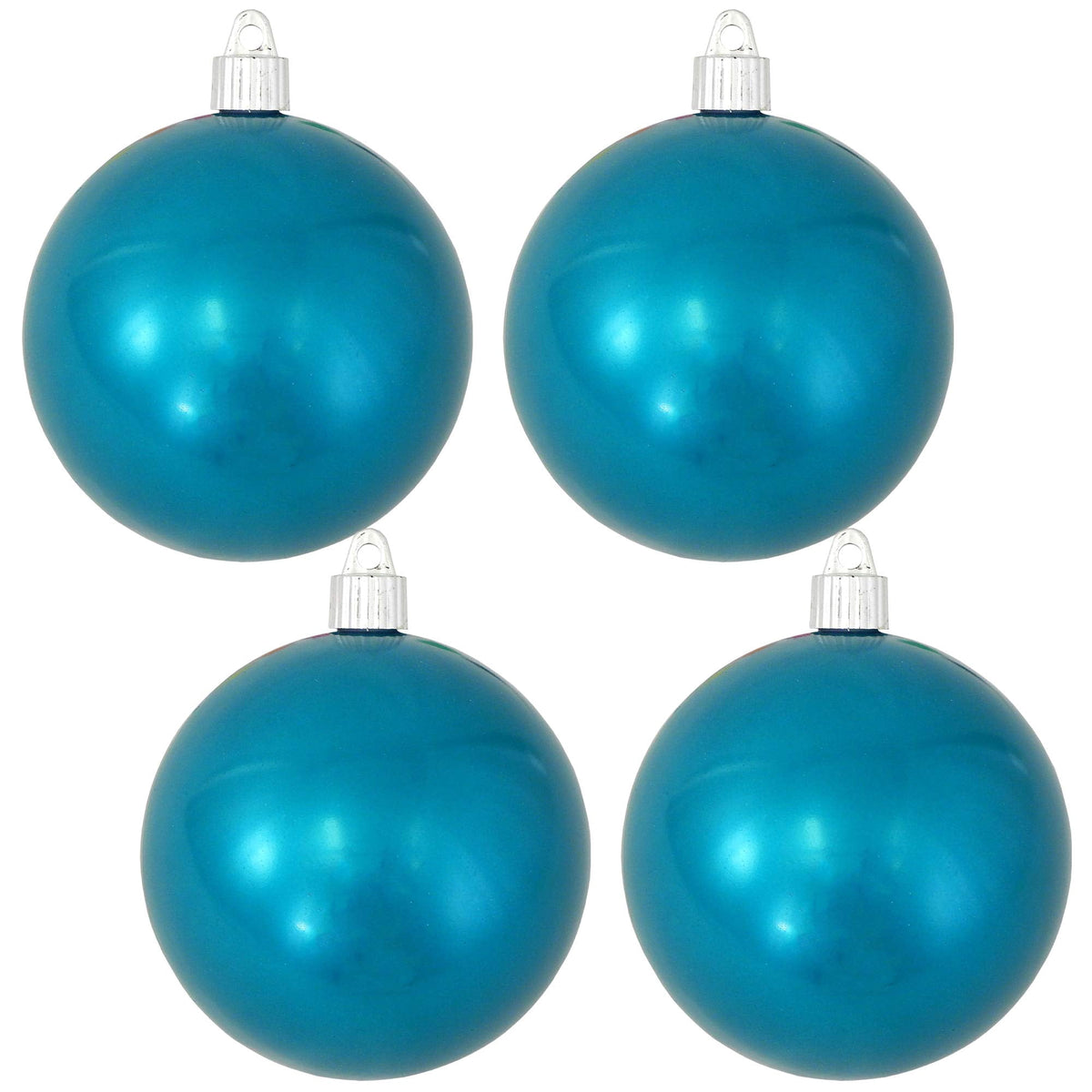Christmas By Krebs Ornament, Large Commercial Grade Indoor and Outdoor Shatterproof Plastic, UV and Water Resistant Ball Ornament Decorations (Shiny Azure Blue, 12 inch (300mm))