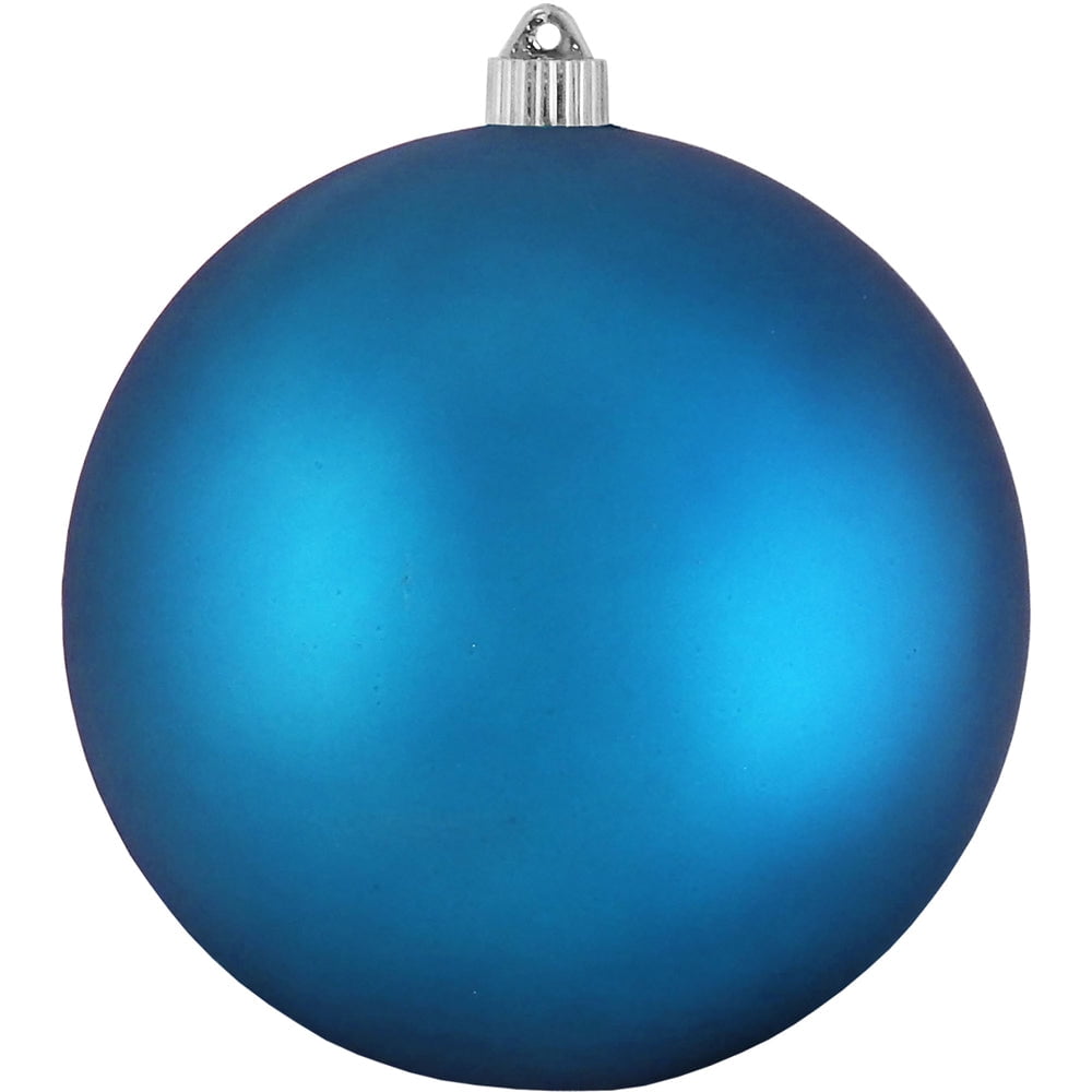 Christmas By Krebs Ornament, Large Commercial Grade Indoor and Outdoor Shatterproof Plastic, UV and Water Resistant Ball Ornament Decorations (Shiny Azure Blue, 12 inch (300mm))