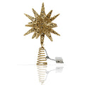 Christmas Tree Topper, LED Lighted Tree Topper, 11.41Inches Double-Layer Glitter Metal 3D Decorations Lights, Ornaments for Home Party(Gold)