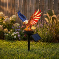 Clearance! 250th Anniversary Solar Garden Lights, Patriotic Eagle Decor for Yard, Solar Powered Stake Light for 4th of July Halloween, Christmas Pathway Walkway, 1 Pack