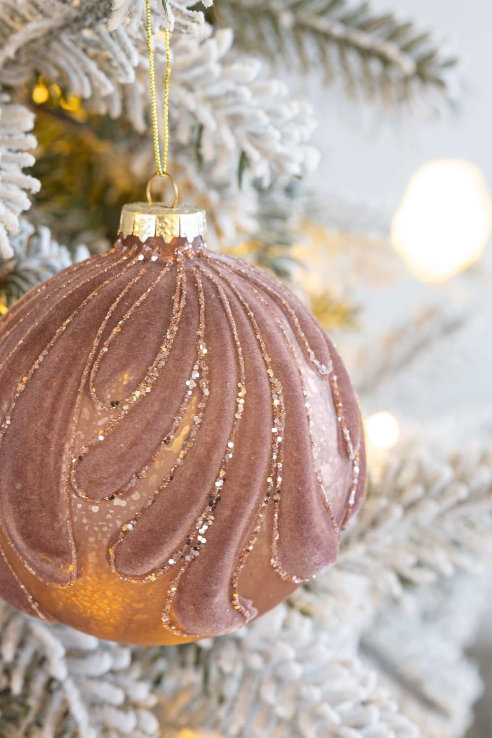 D3.9" Christmas Ball Ornaments, Glass Decorative Hanging Ball Christmas Tree Ornaments for Holiday Party Decorations, Set of 6