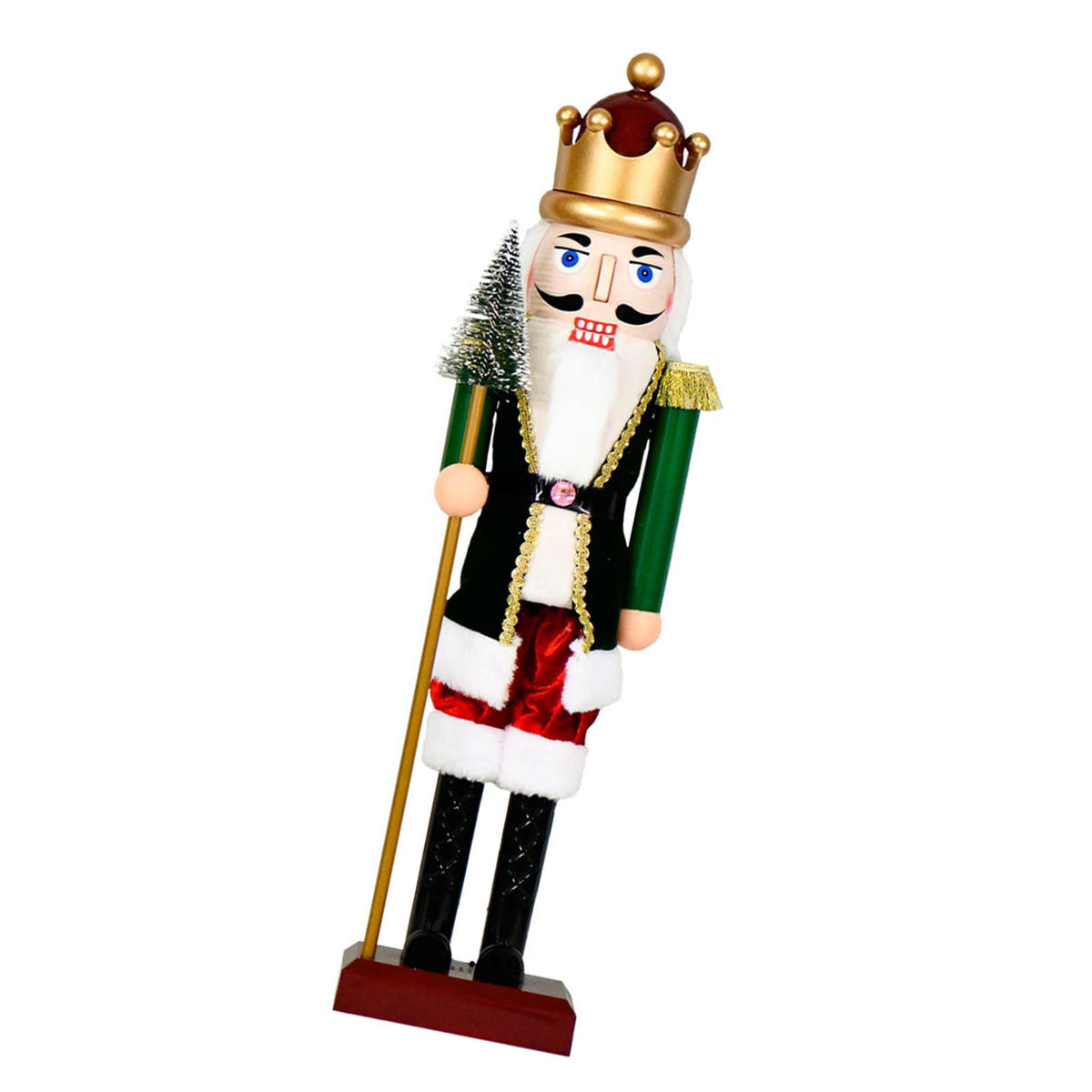 FVDPWYE Christmas Nutcracker Decor with Light Music Christmas Decor for Bedroom Home 58cmx16cmx13cm