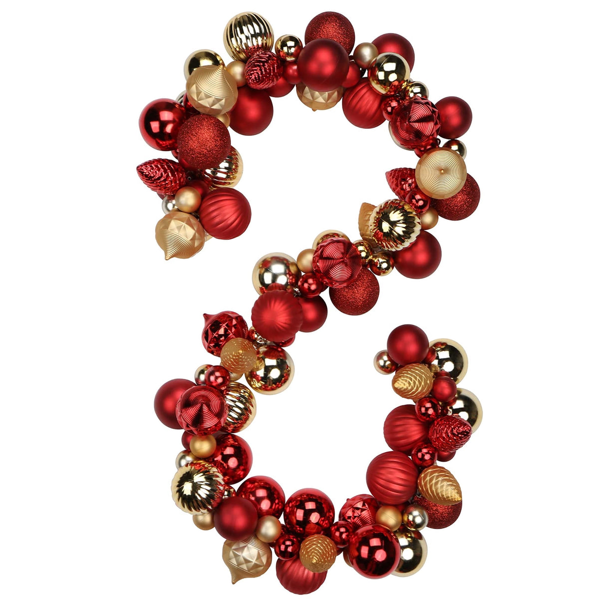 6 Ft Christmas Ball Garland Ornaments Shatterproof Xmas Hanging Balls Holiday Party Wedding Christmas Tree Decor Red