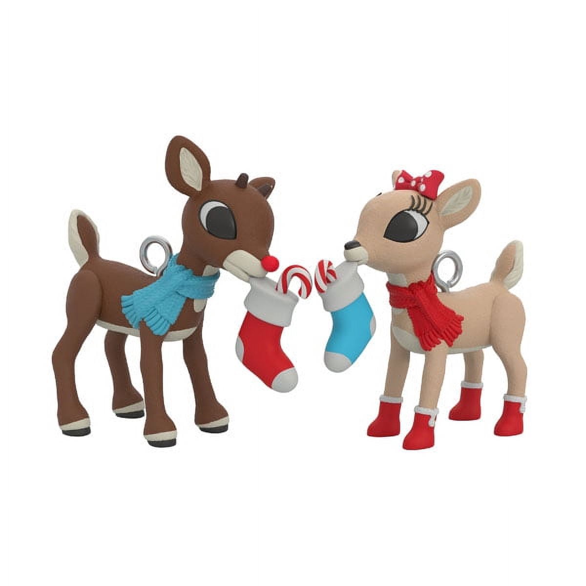 Hallmark QXM8245 Mini Rudolph the Red-Nosed Reindeer Rudolph & Clarice (Set of 2) 2021 Ornaments