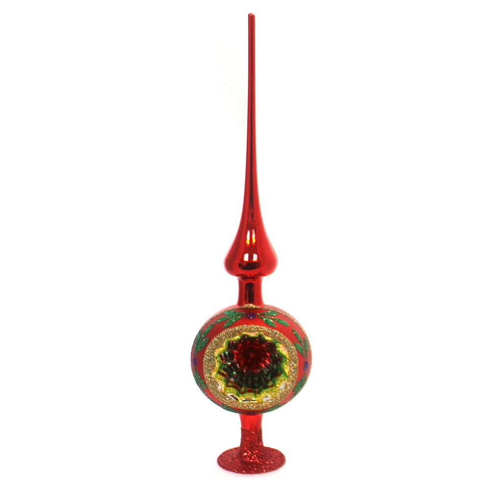 Inge Glas Christmas Dazzle Tree Topper Reflector Finial Free Standing 20690R033