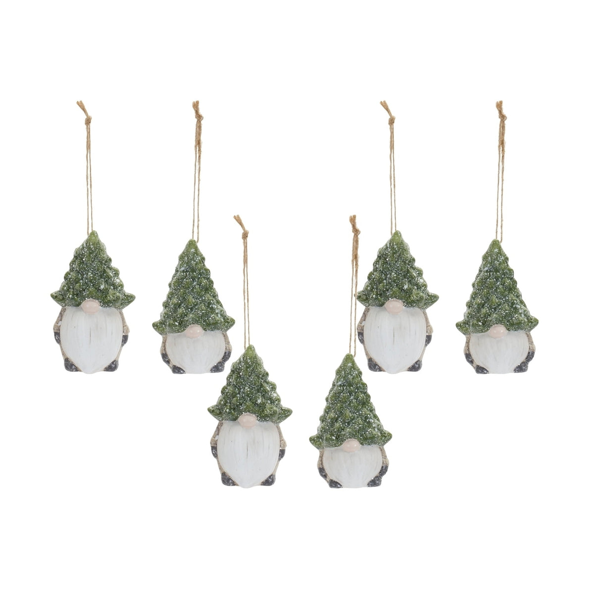 Gnome Ornaments Set of 2 - Christmas Tree Decorations - Holiday Figurines - Festive Home Accents