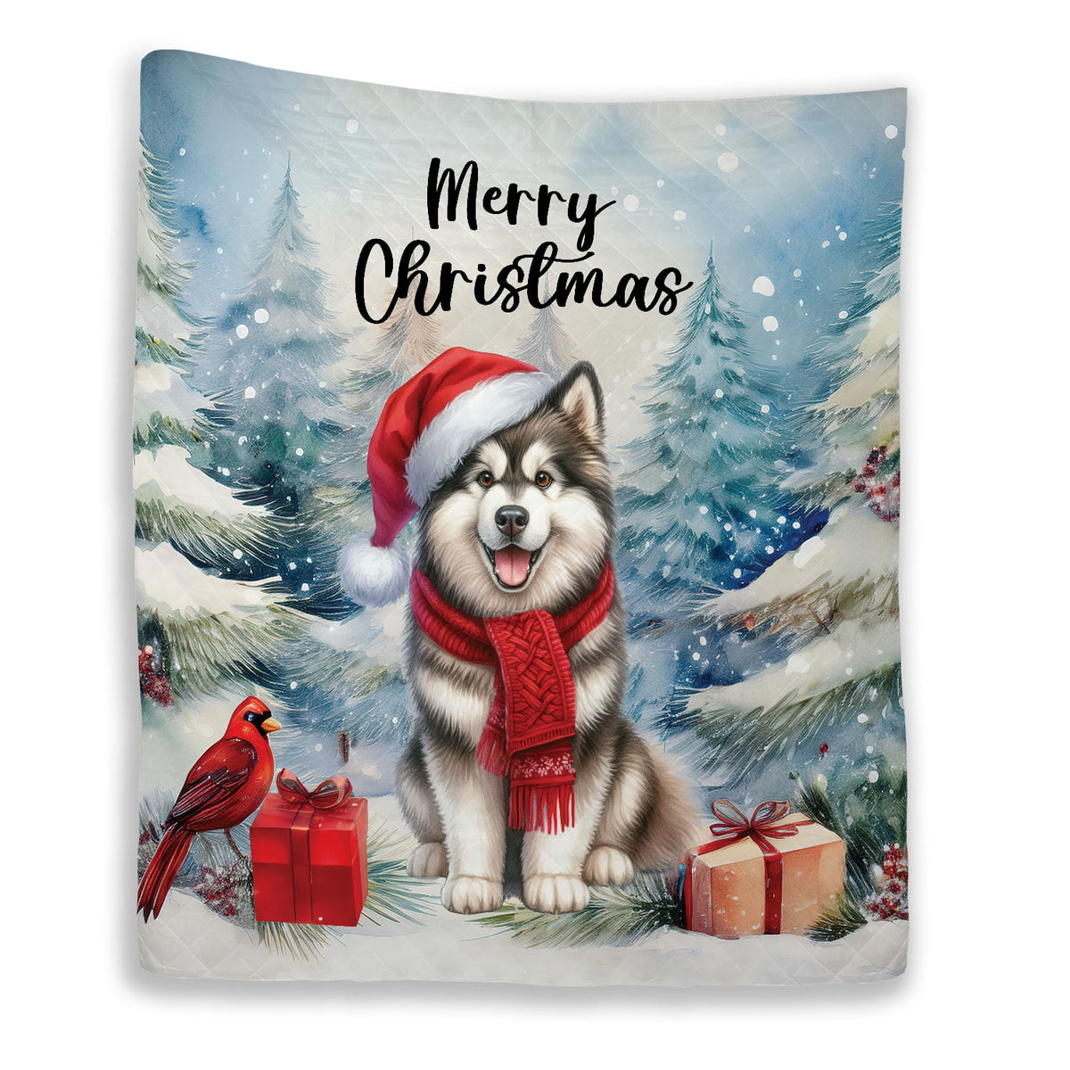 Merry Christmas French Bulldog Enjoys Woofmas Winter Xmas Holiday Quilt Bedding Set Dog Lover Gifts 1 Blanket Bed Cover 2 Pillowcases - 02022