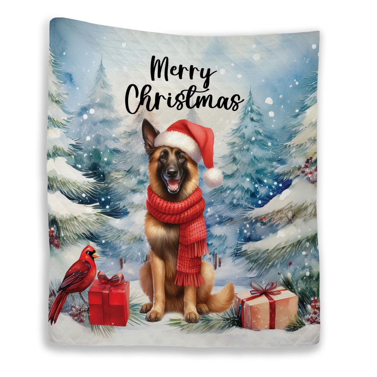 Merry Christmas French Bulldog Enjoys Woofmas Winter Xmas Holiday Quilt Bedding Set Dog Lover Gifts 1 Blanket Bed Cover 2 Pillowcases - 02022