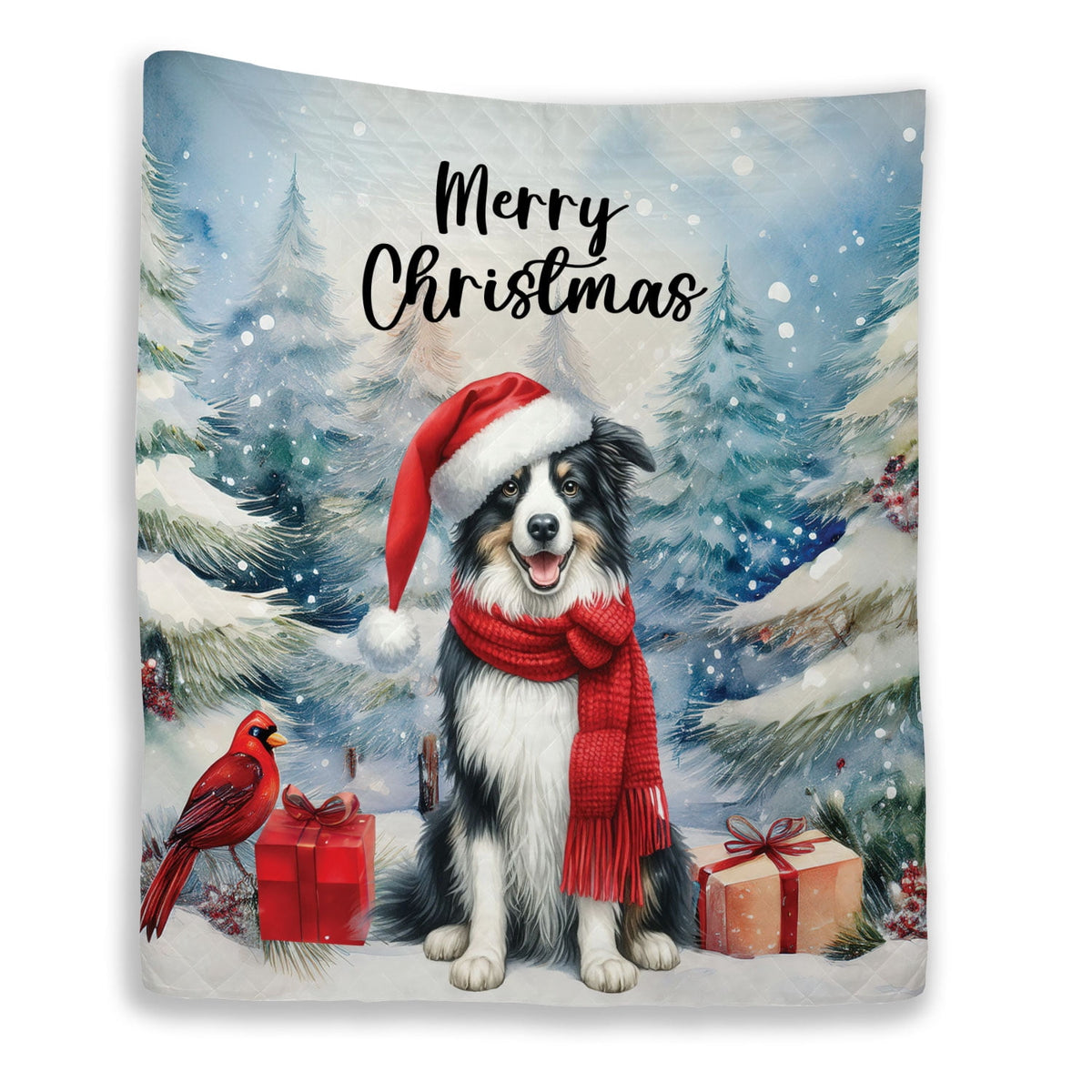 Merry Christmas French Bulldog Enjoys Woofmas Winter Xmas Holiday Quilt Bedding Set Dog Lover Gifts 1 Blanket Bed Cover 2 Pillowcases - 02022