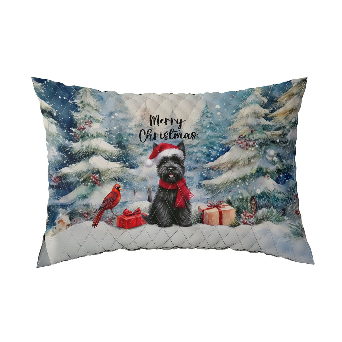 Merry Christmas French Bulldog Enjoys Woofmas Winter Xmas Holiday Quilt Bedding Set Dog Lover Gifts 1 Blanket Bed Cover 2 Pillowcases - 02022